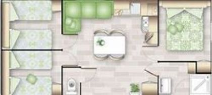 mobil home 3 pièces 6/8 personnes