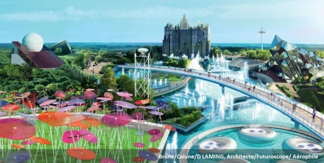 futuroscope vue a&eacute;rienne attractions